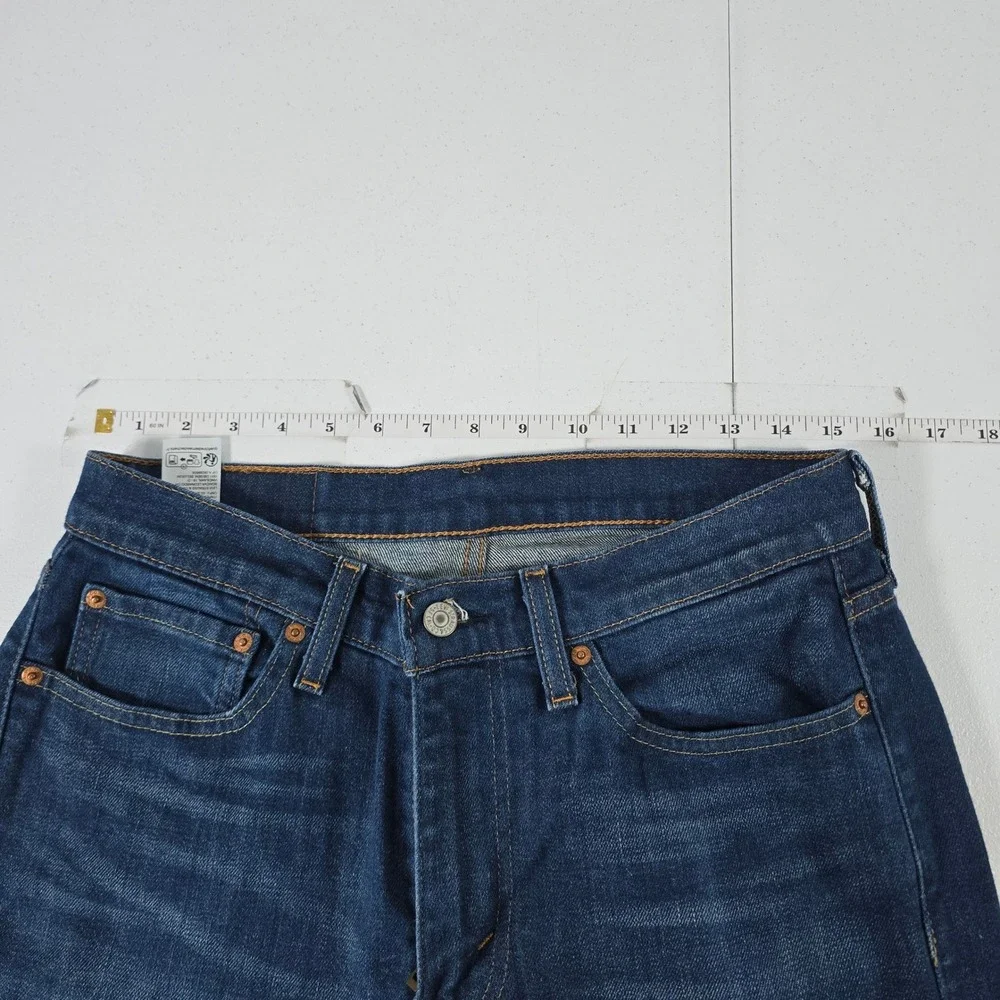 Levis 514 Straight Fit Mens Jeans Dark Wash Indigo Blue 31x30 Cotton Blend